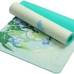 Suede Non Slip Mat with Lotus Pattern