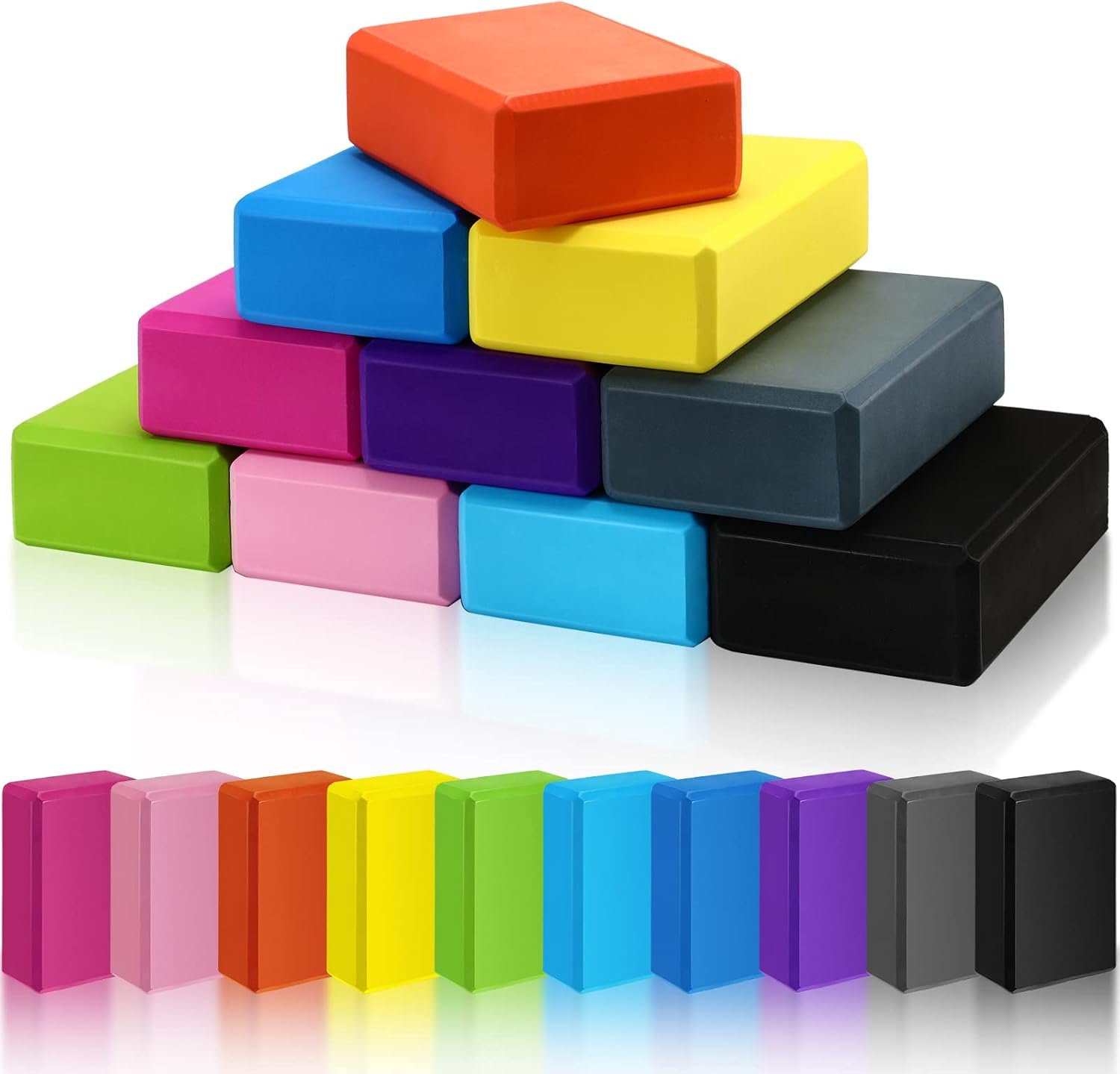 61XTKdWvPML._AC_SL1500_.jpg Lightweight, Non-slip EVA Foam Yoga Blocks for Pilates & Stretching - Image 1