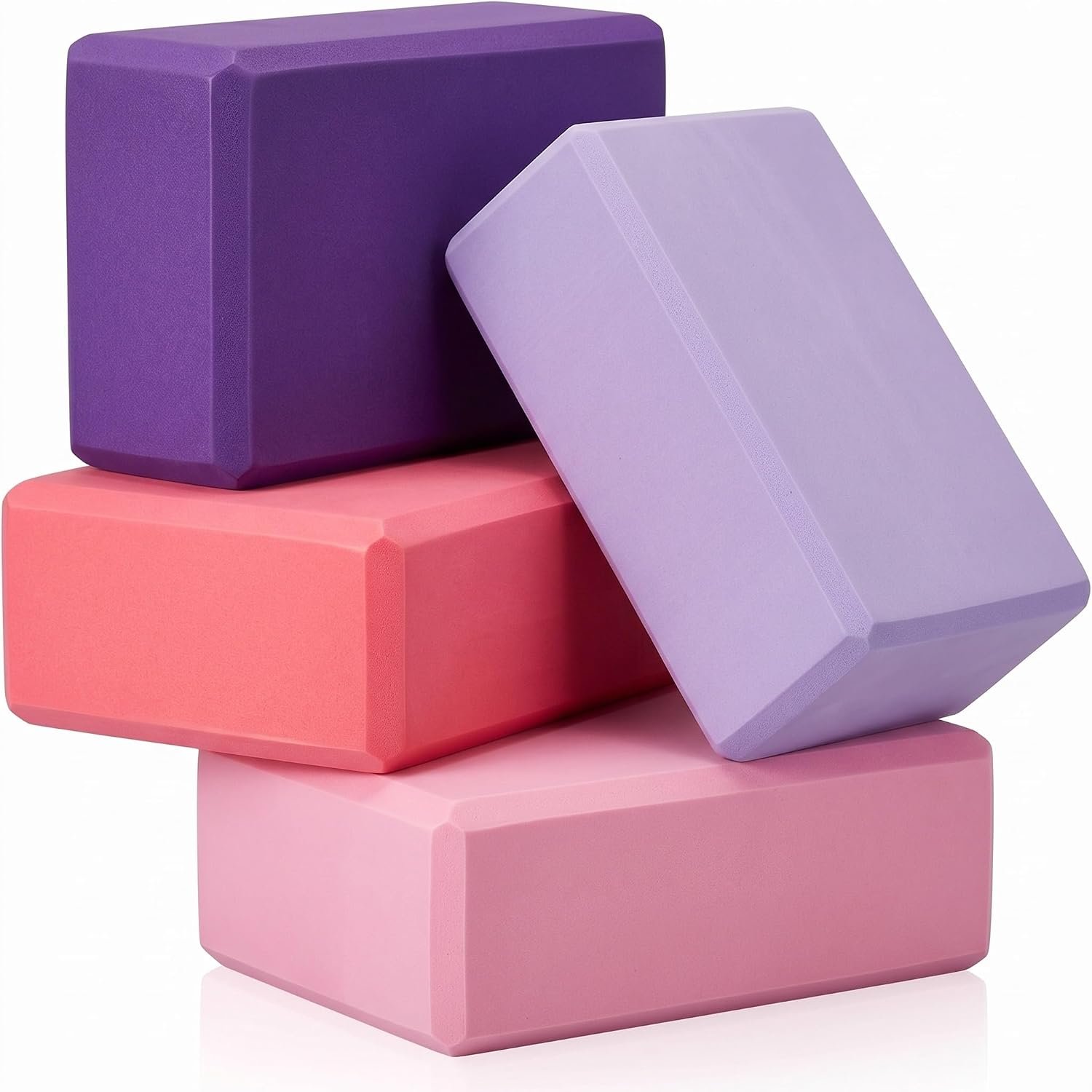 71auQAP5gKL._AC_SL1500_.jpg Soft, Non-slip EVA Yoga Blocks (Multi-color) for Pilates & Meditation - Image 1