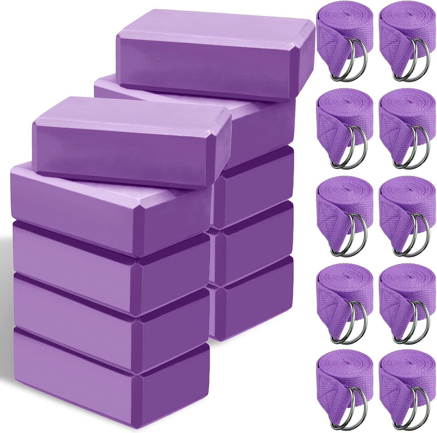 71qscx5bPPL._AC_SL1500_.jpg EVA Yoga Block & Stretching Strap Fitness Training Set - Image 1