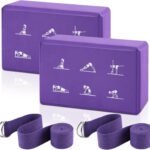 Non-slip EVA Yoga Block & Stretching Strap Pilates Set